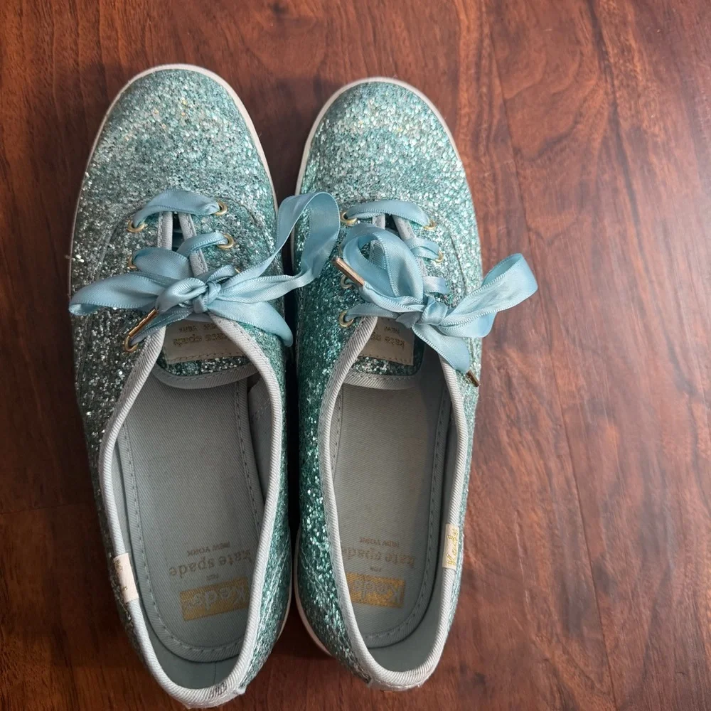 Keds × Kate Spade New York Champion Glitter Sneaker In Blue - Picture 3 of 8